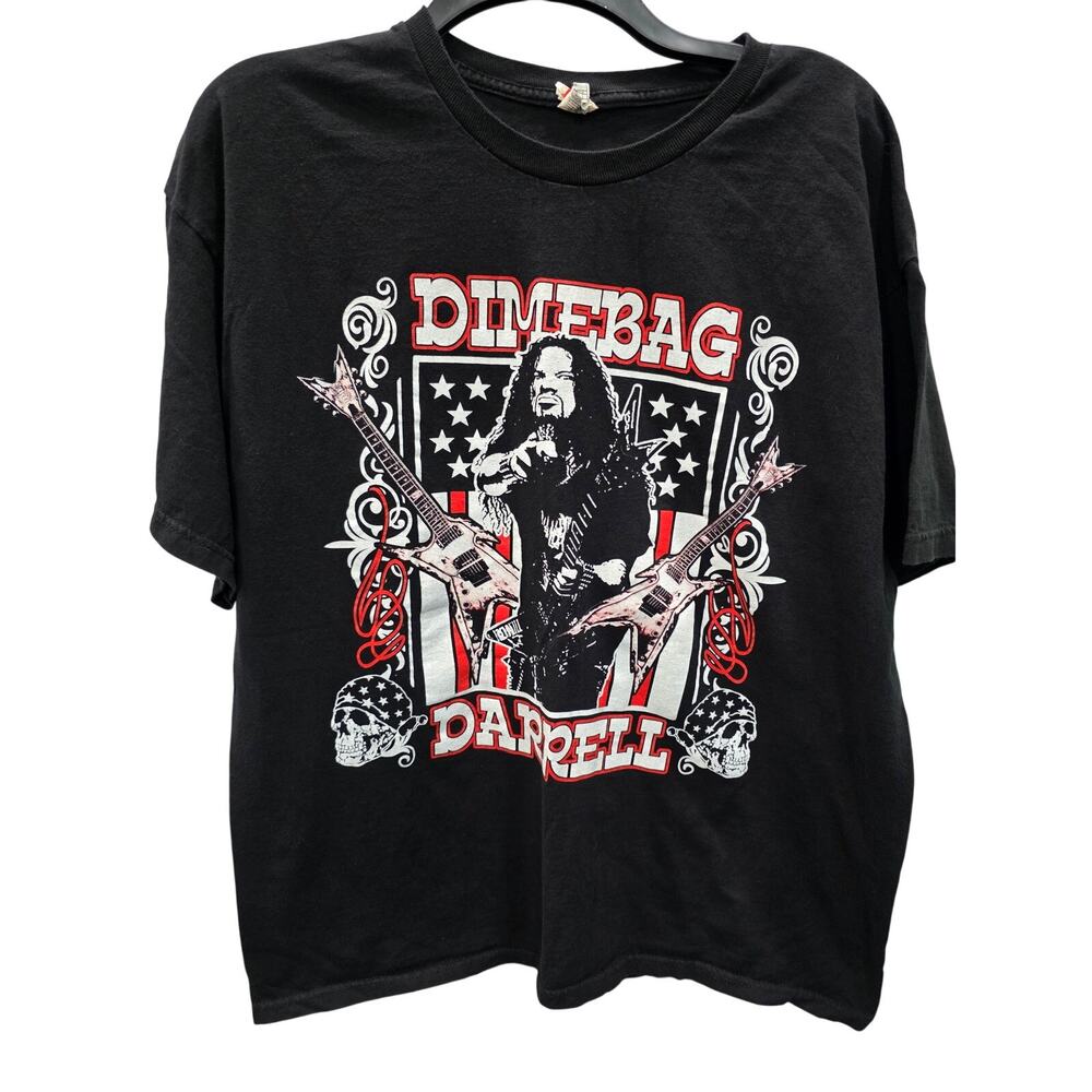 Vintage Dimebag Darrell Guitars Flag T-Shirt Alstyle Tag Men's XL Pantera